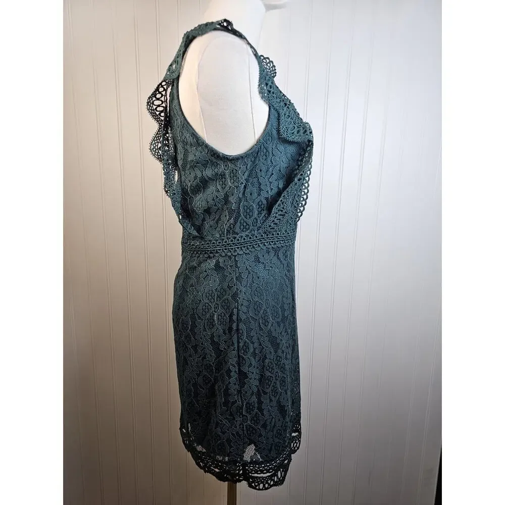Lulus My Sweetheart Lace Mini Dress Women's Size‎ S Green New